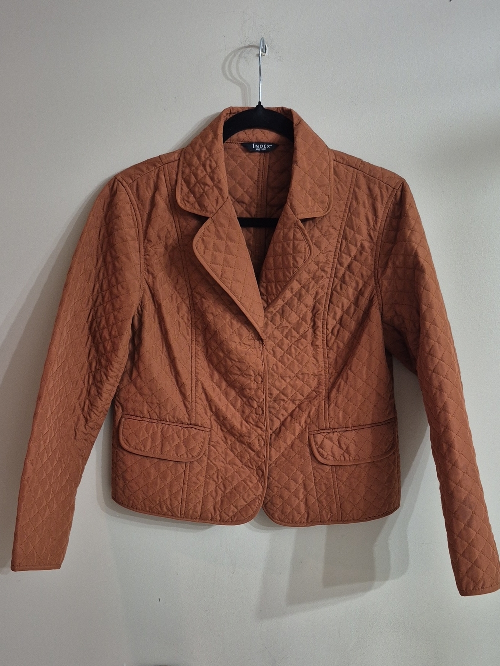 🍁 3/$25 Quilted Blazer-Style Jacket in Rust